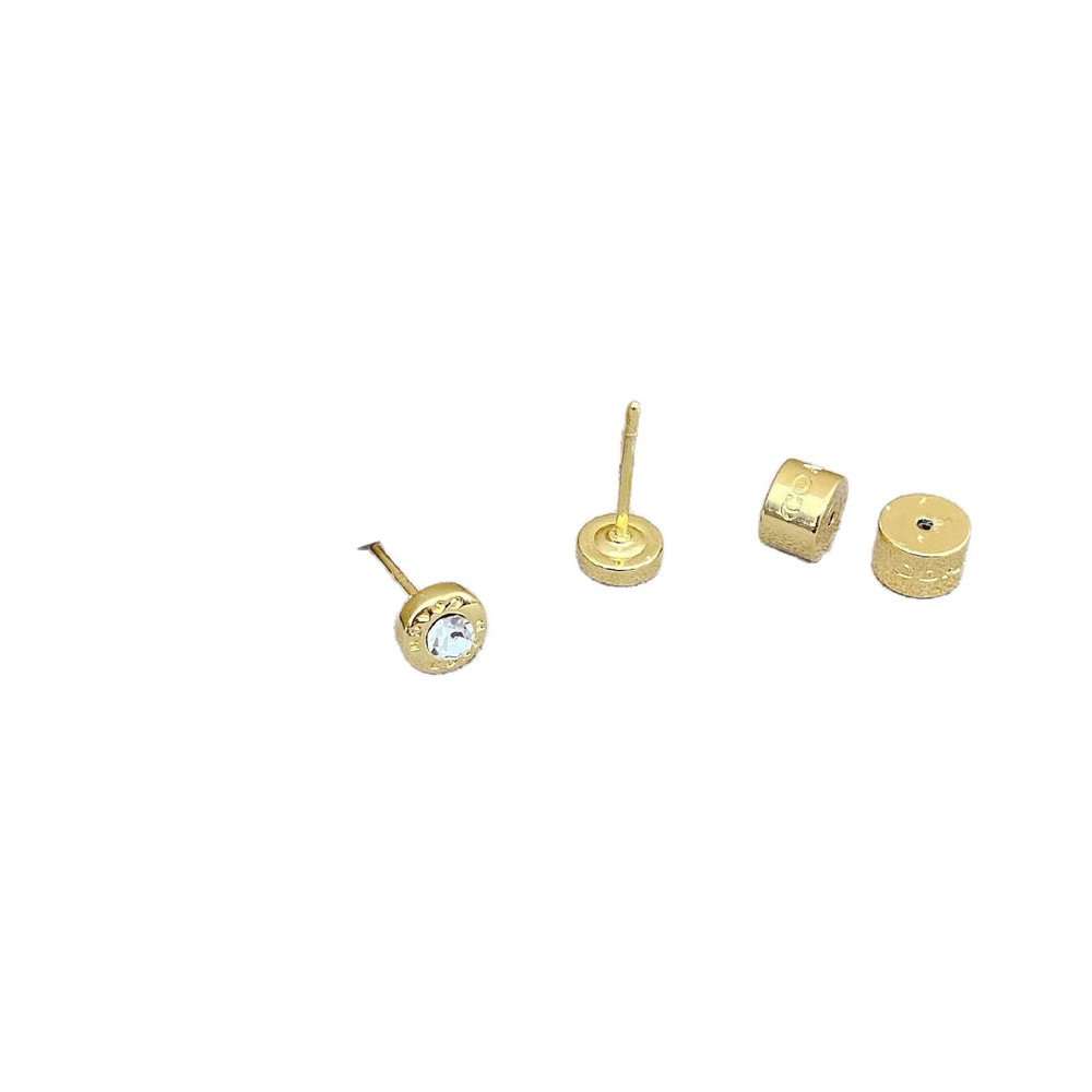 Coach Small Rhinestone Ear Studs - Picture 5 of 7